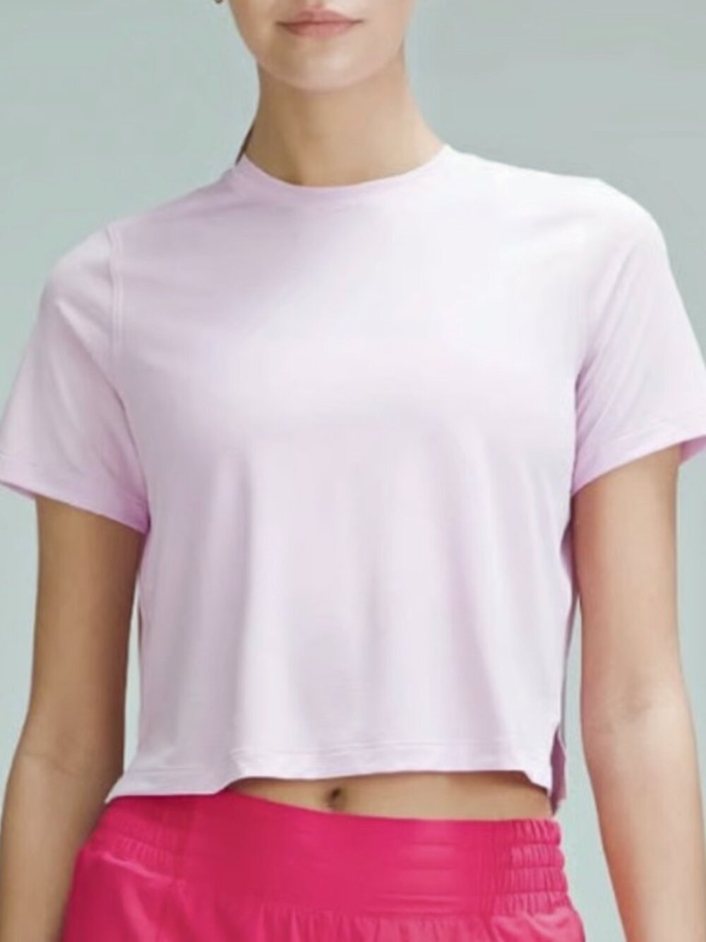 NWOT Lululemon Ultralight Waist-Length T-Shirt Strawberry Milkshake Pink
